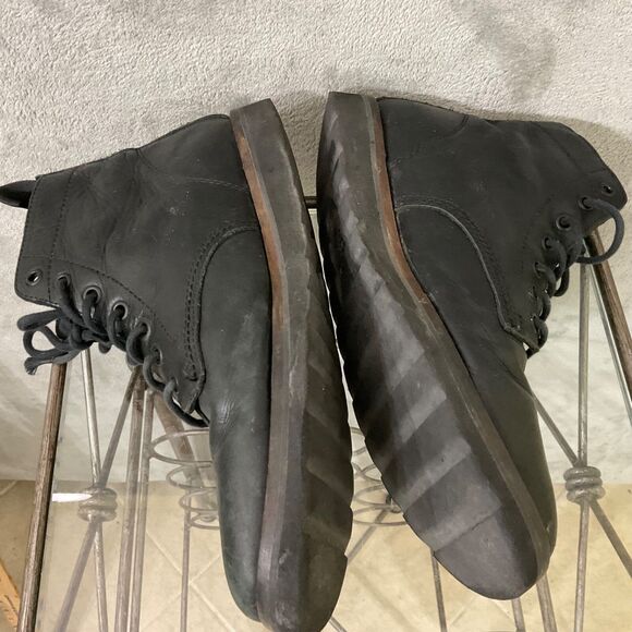 Vans Men's 8.5 High-Top Lace-Up Skater non canvas Boot 500664 Black - Picture 8 of 12